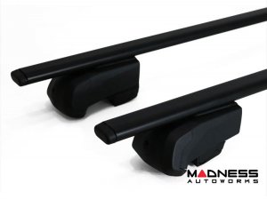 Alfa Romeo Stelvio Roof Rack Cross Bars - for models w/ factory roof rails - Black - Starlock (2017-2025) Alfa Romeo Stelvio Roof Rack Cross Bars - for models w/ factory roof rails - Black - Starlock (2017-2025)